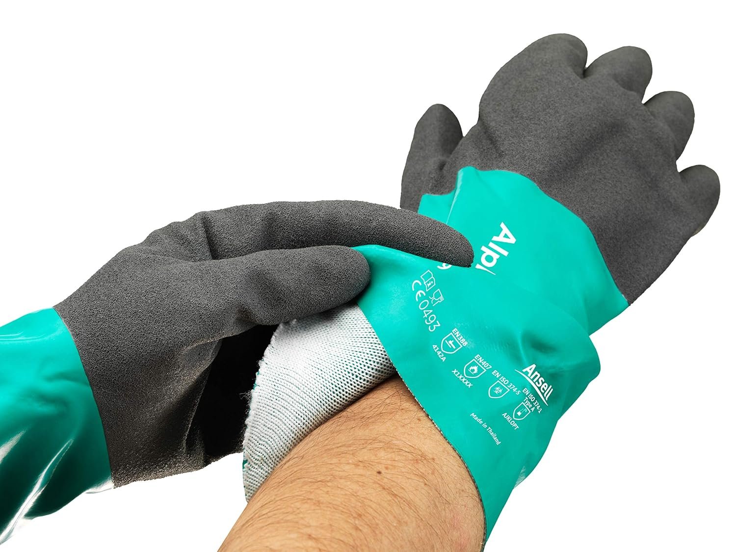 1 Industrial safety gloves for harsh acids AIPHATEC/58-535W - الصورة 1